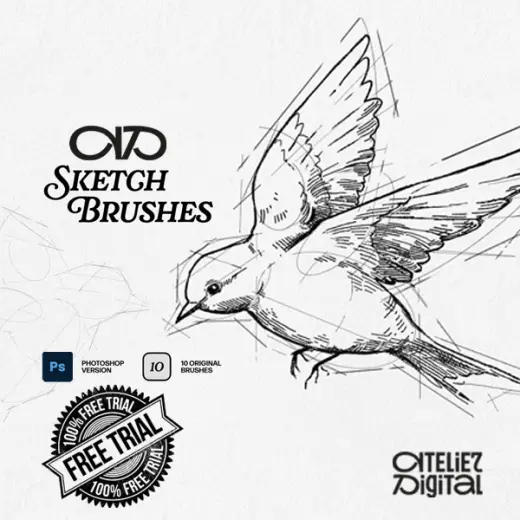 Ink Sketch Brushes for Photoshop — Photoshop brush