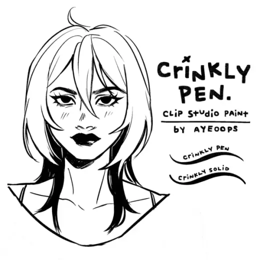 Crinkly Pen - AYEOOPS Clip Studio Paint Brush — Procreate & Clip Studio Paint brush