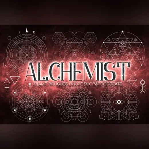 Alchemist Stamp Brushes PS/Procreate — Procreate & Photoshop brush