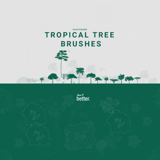 Tropical Tree Photoshop Brushes — Photoshop brush