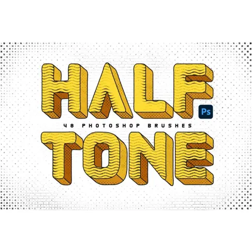 Halftone Photoshop Brushes｜Photoshop用ハーフトーンブラシ｜ドット・網点・レトロ風テクスチャ — Photoshop brush