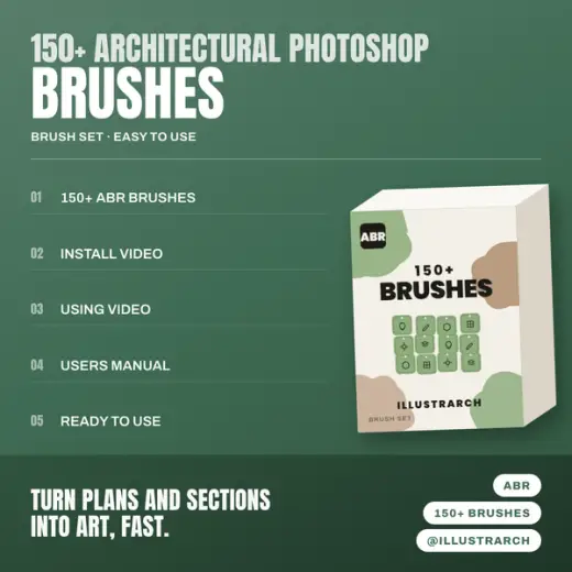 🖌️ 150+ Architectural Photoshop Brushes for Drawings | Easy to Use! — Photoshop brush