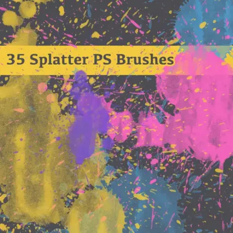 35 Free Splatter Brushes — Procreate, Photoshop & Krita brush