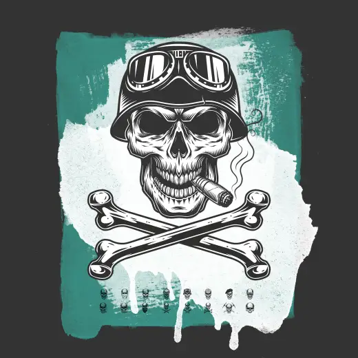 16 Skull Brushes — Procreate, Photoshop & Krita brush