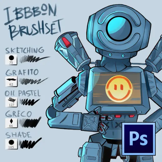 Ibbbon Brushset (Photoshop) — Procreate & Photoshop brush