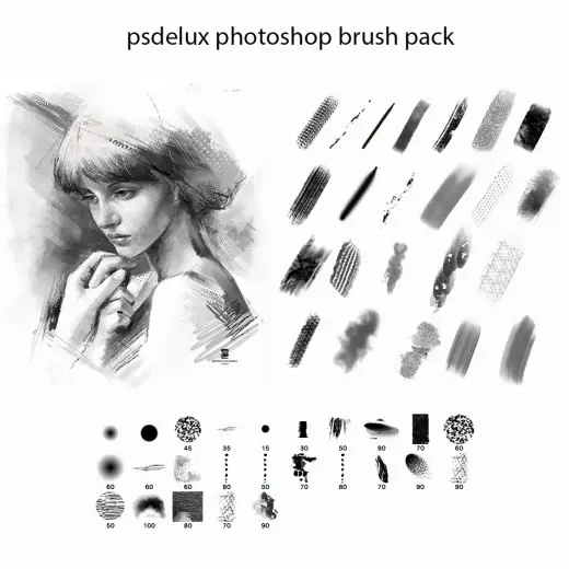Photoshop Brush Pack — Procreate, Photoshop & Krita brush