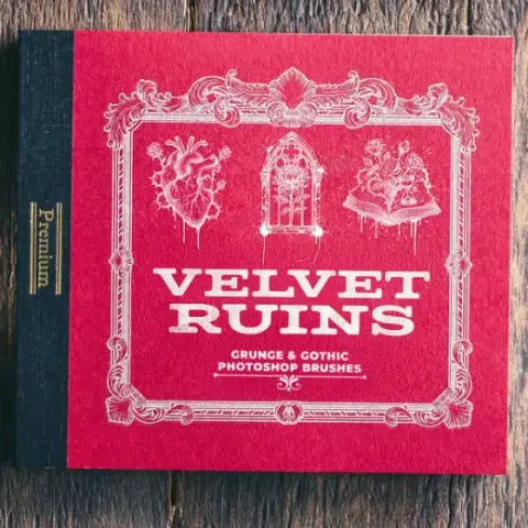 Velvet Ruins: 23 Gothic & Grunge Stamp Brushes for Photoshop — Photoshop brush