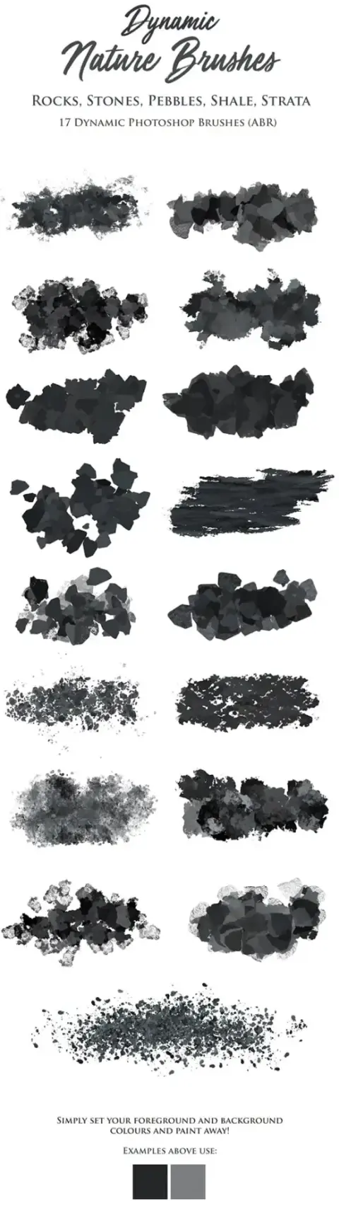 Photoshop Dynamic Nature Brushes - Rocks — Photoshop brush