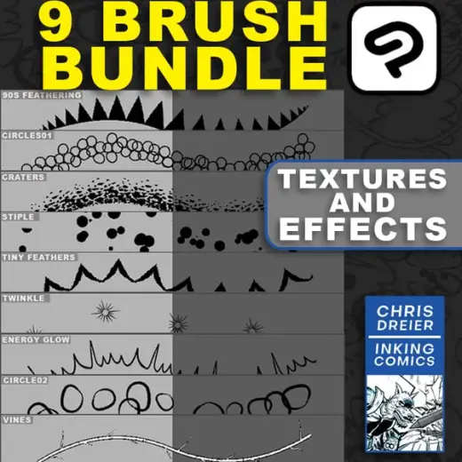 9 Brush Bundle (Clip Studio Paint Brushes) — Clip Studio Paint brush