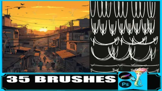 35 Wire & Cable Street Stamp Brushes for Procreate and Photoshop — Procreate & Photoshop brush