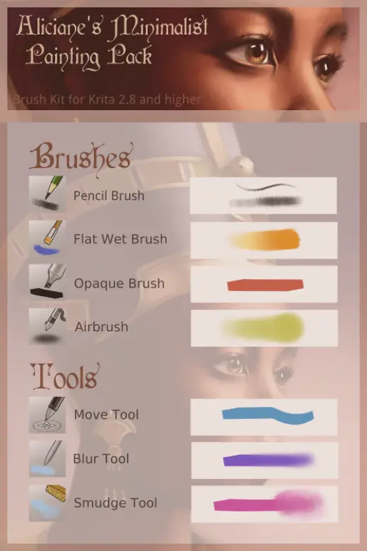 Krita: Minimalist Brush Pack (Updated) — Procreate & Krita brush