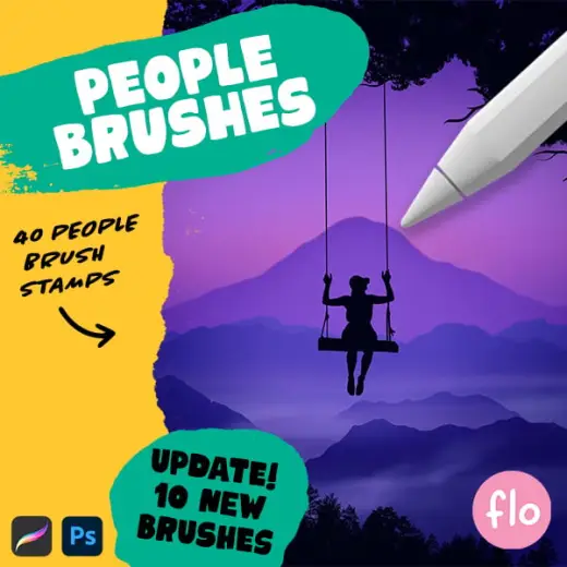 BIG People Brush Pack for Procreate and Photoshop — Procreate & Photoshop brush