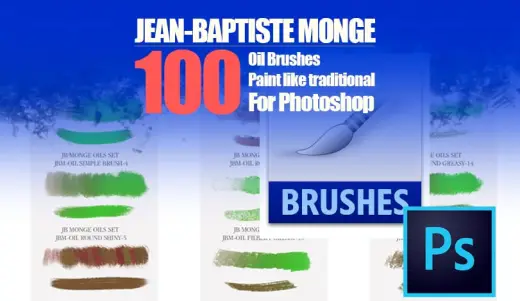 Set 100 OIL BRUSHES for Photoshop by JBMonge — Photoshop brush