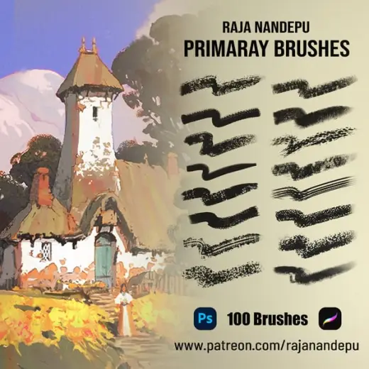 Primary Brushes Raja Nandepu — Procreate, Photoshop & Clip Studio Paint brush