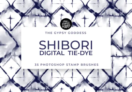 Shibori Digital Tie-Dye - 35 Photoshop Brushes [New Version 2023] — Photoshop brush