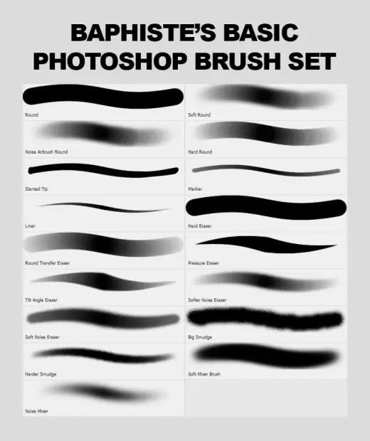 Baphiste's Photoshop Basic Brush Set — Photoshop brush