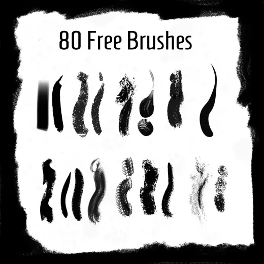80 Free Brushes — Procreate, Photoshop & Krita brush