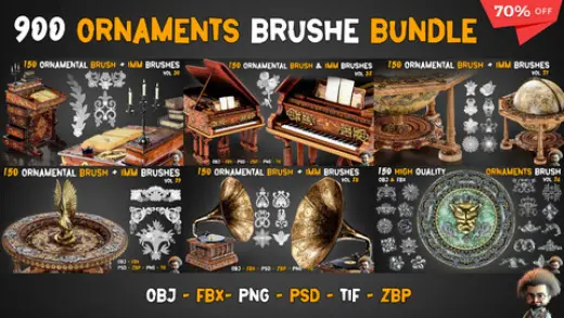 900 Ornaments Brush Bundle | 70% OFF February Sale OFFER | — Photoshop brush