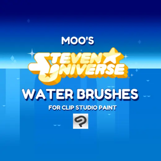 Moo's Steven Universe Water Brushes for Clip Studio Paint  💙 💦 — Clip Studio Paint brush