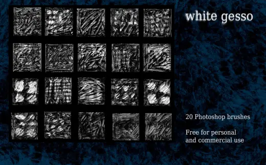 White Gesso PS Brushes — Procreate, Photoshop & Krita brush