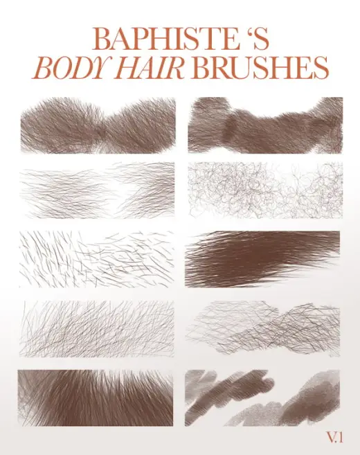 Baphiste's Body Hair Brushes for Photoshop — Photoshop brush