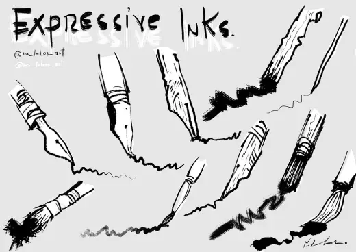 Expressive Inks bundle brushes for krita 5 — Krita brush