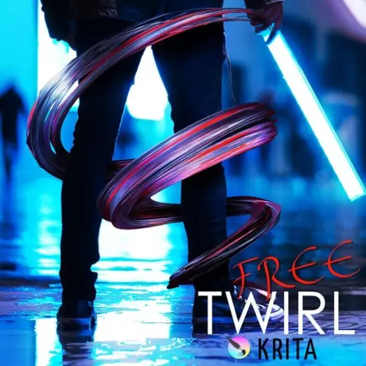 🎁FREE🎁Twirl Brushes for Krita — Krita brush