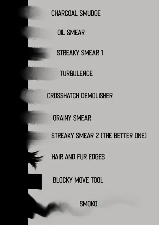 Painterly Blending and Edge Brushes (for Smudge Tool) — Photoshop brush