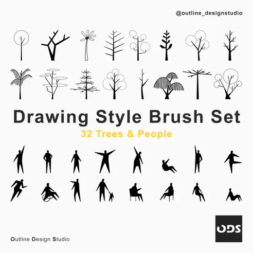 Drawing Style Brush Set for Photoshop — Photoshop brush