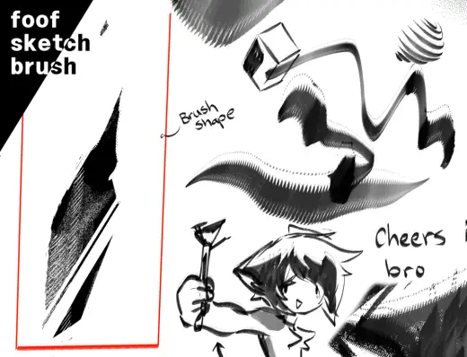 (CLIP STUDIO ONLY) foofbrush brush — Procreate, Photoshop & Clip Studio Paint brush