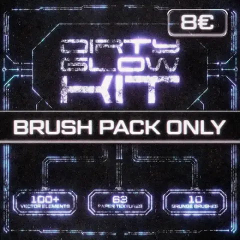Dirty Glow Kit - GRUNGE BRUSH pack [ONLY] — Photoshop brush