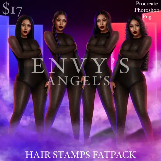 HAIR STAMP FATPACKS — Photoshop brush
