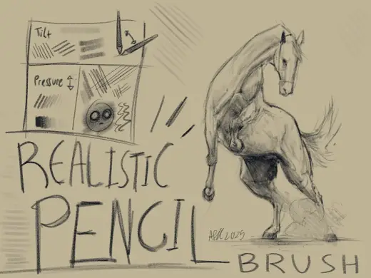 Realistic-ish Pencil brush — Krita brush