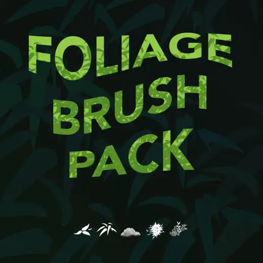 Anime Style Photoshop Foliage Brush Set — Photoshop brush