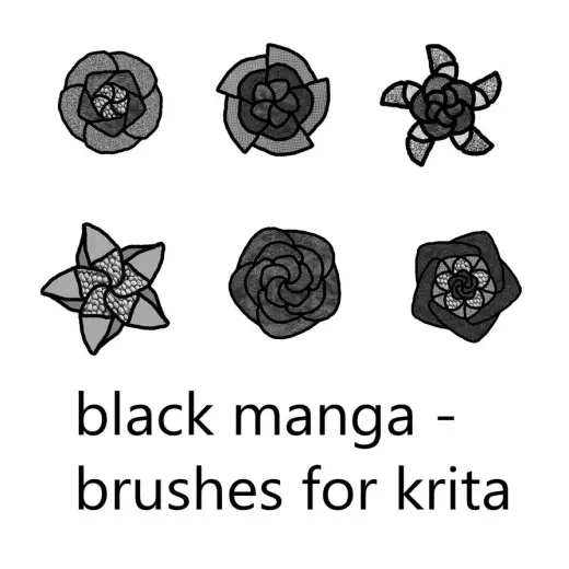 Black Manga - Brushes for Krita — Krita brush