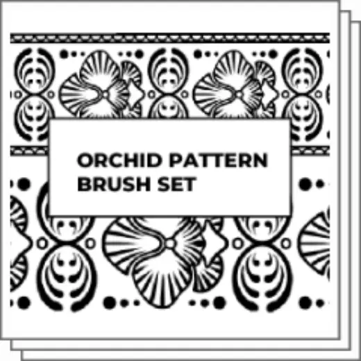 Orchid Pattern Brush Set — Clip Studio Paint brush