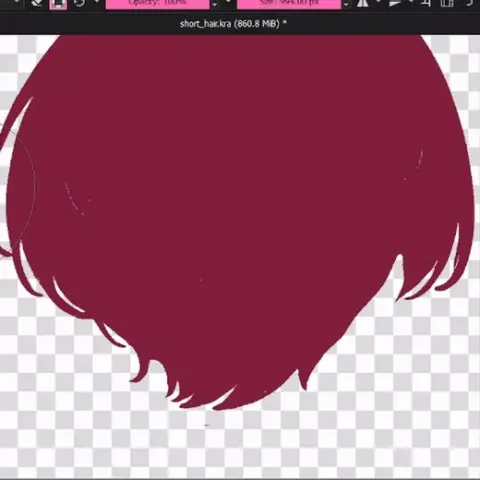 Lazy Anime Hair Shade Brush — Krita brush