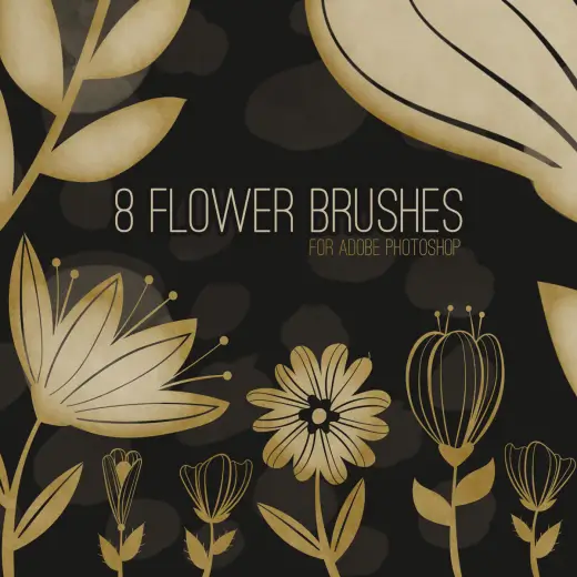 8 Free Flower Brushes — Procreate, Photoshop & Krita brush