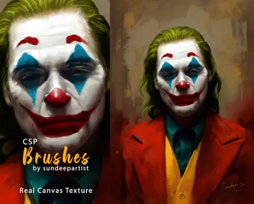 New Oil Painting Brushes - Real Canvas Texture - Clip Studio Paint — Clip Studio Paint brush