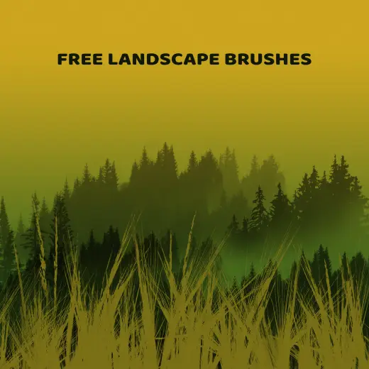 Landscape Brushes — Procreate, Photoshop & Krita brush