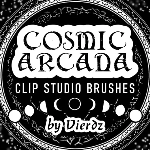 "Cosmic Arcana" Digital Brushes (CSP) — Clip Studio Paint brush