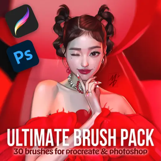 Ultimate Brush Pack (30 Procreate & Photoshop Brushes) — Procreate & Photoshop brush