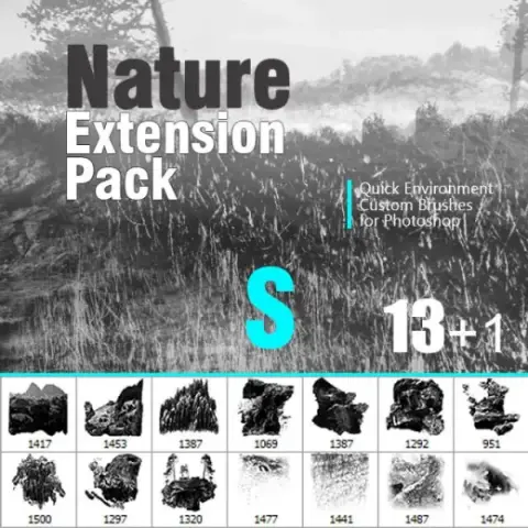 Nature Extension Pack S - lucky 13 Ps brushes — Photoshop brush