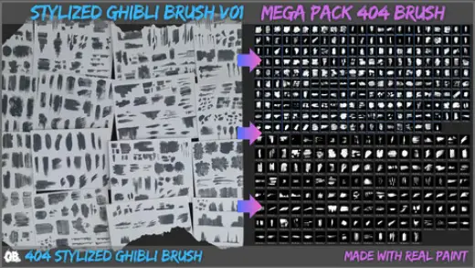 Stylized Ghibli Brush v01 — Photoshop brush