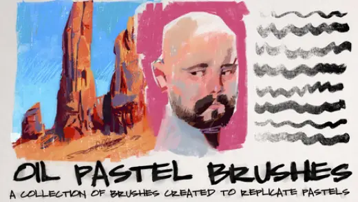 Plein Air Oil Pastels - Brush set — Photoshop brush