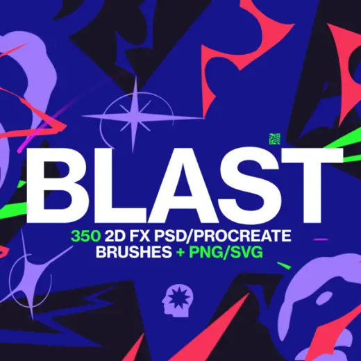 Blast Brush — Procreate & Photoshop brush