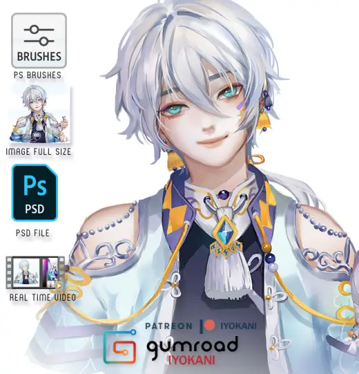 Mori Process Video | Real Time + Brushes — Photoshop brush