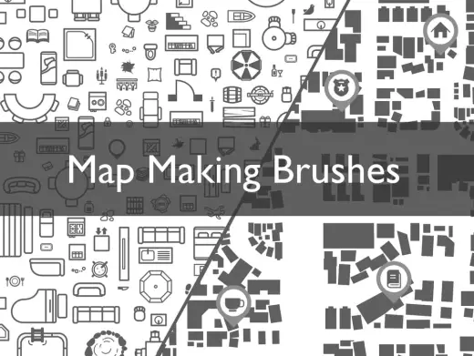 Map making brushes for RPG(Indoor) — Photoshop brush