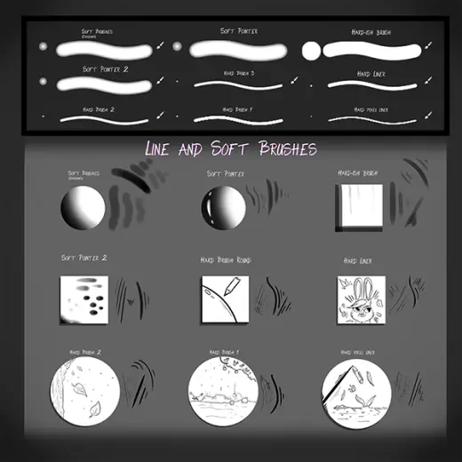 Line and Soft Brushes! — Photoshop brush