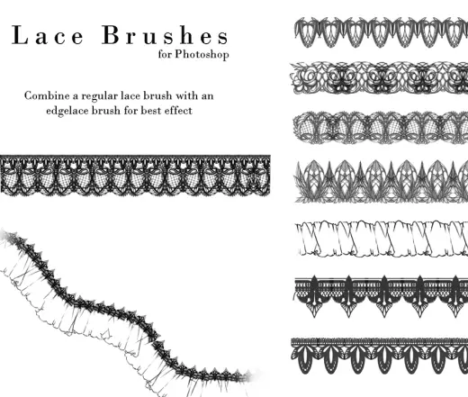 Lace Photoshop Brushes — Procreate, Photoshop & Krita brush